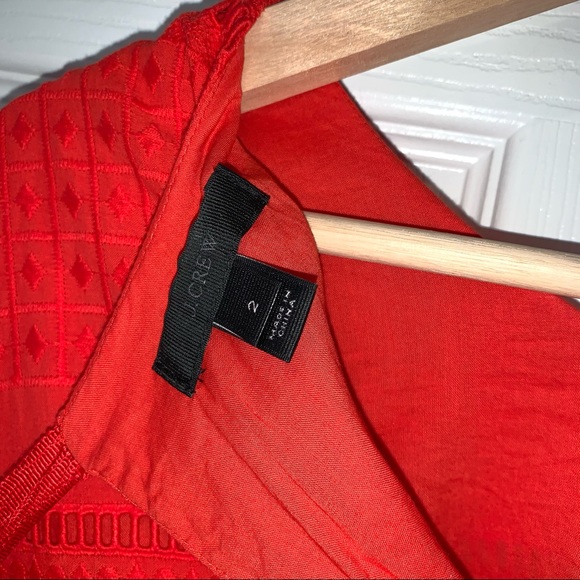 J.Crew Flutter-Sleeve Bright Orange Dress Size 2 - Picture 10 of 10